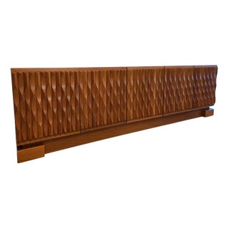 Large Brutalist Oak Sideboard from Aurora, 1975 For Sale
