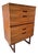 Walnut and Afromosia Tallboy Gunther Hoffstead for Uniflex, 1960 For Sale