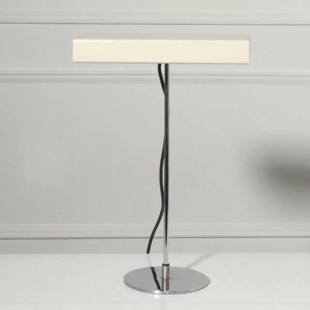 1960s Industrial Chrome Tube Table Lamp For Sale - Image 4 of 9