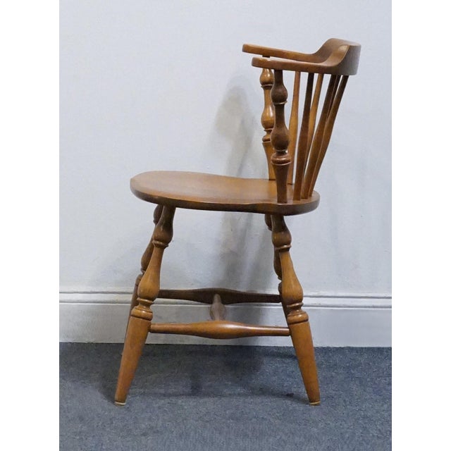 Conant Ball Solid Hard Rock Maple Colonial Early American Spindle Back Dining Side Chair 3525 2111 For Sale In Kansas City - Image 6 of 9