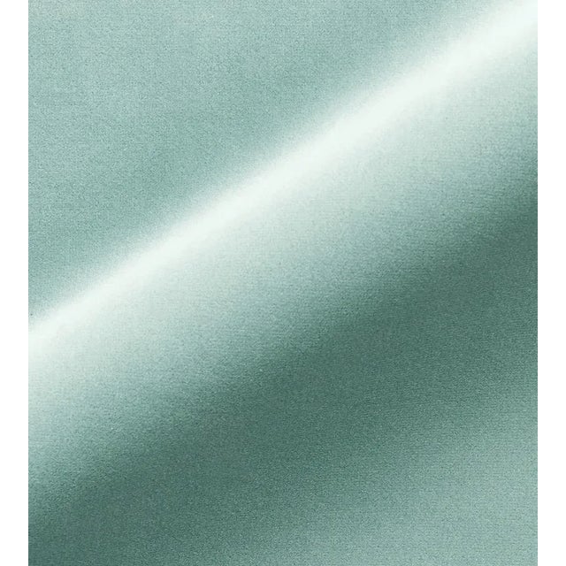 The House of Scalamandré Torino Velvet Fabric, Aquamarine For Sale