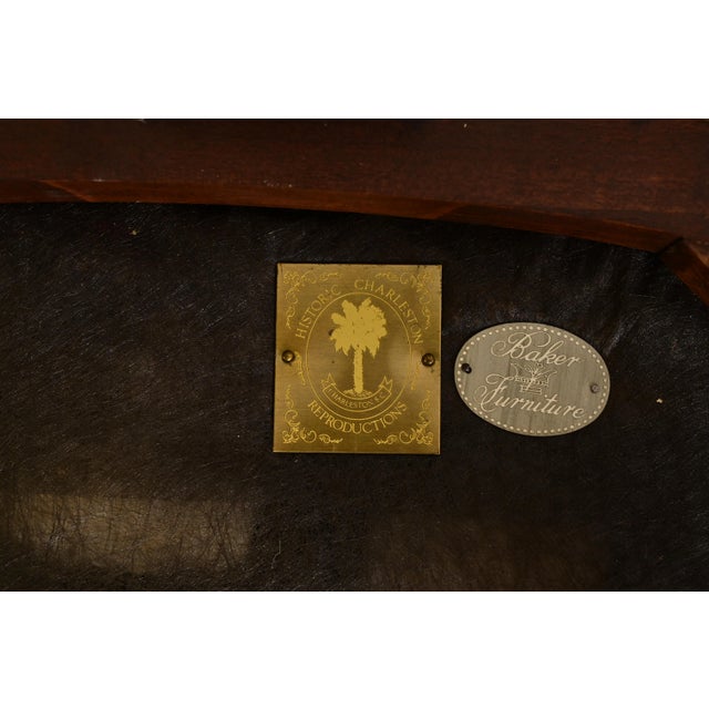 Baker Furniture Historic Charleston Chippendale Carved Mahogany Stool or Ottoman For Sale - Image 10 of 11