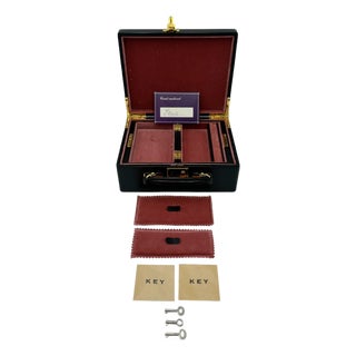 Mid 20th Century Vintage Asprey of London Jewelry Box Gift From Charles Jarrott to Elaine Schreye For Sale