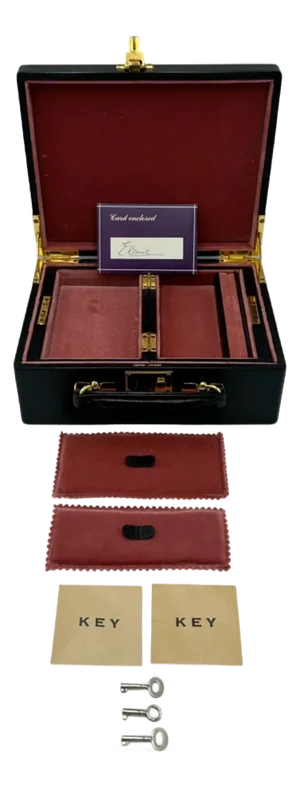 Mid 20th Century Vintage Asprey of London Jewelry Box Gift From Charles Jarrott to Elaine Schreye