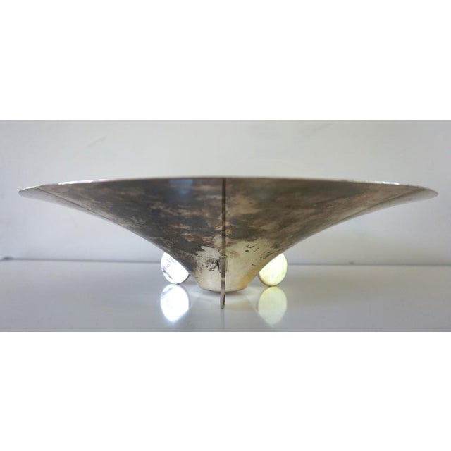 Bauhaus Bauhaus Bowl in Silver-Plated Brass by Paul Haustein for WMF Ikora, 1920s For Sale - Image 3 of 16