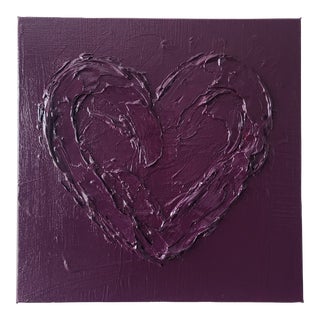 Textured Abstract Heart Painting For Sale