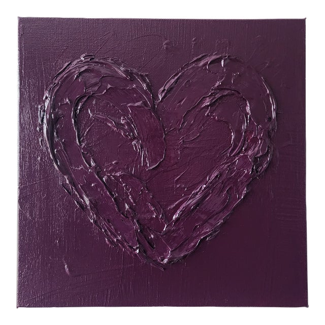 Textured Abstract Heart Painting For Sale