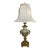 French Sevres Scenic Painted & Artist Signed Porcelain Lamp, Lion Head Handles For Sale