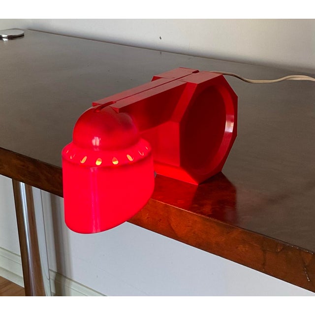 Vintage Red 70s Light-Horse High-Intensity 7 Position Task Lamp by Reiley Moustakas For Sale - Image 9 of 12