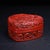 Vintage Chinese Carved Cinnabar Lacquer Heart-Shaped Box, Dragon & Phoenix Among Peonies For Sale - Image 4 of 10