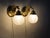 1950s Spanish Empire Chased Brass Swan Wall Sconces With Starburst Frosted Globes - A Pair For Sale - Image 13 of 13