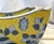 Yellow Vintage Chinoiserie Style Blue and Yellow Ceramic Handkerchief Bowl For Sale - Image 8 of 12