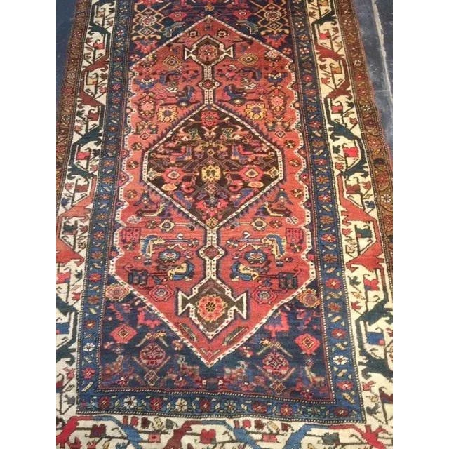 Brick Red 1900s Persian Bijar - 4' X 7' For Sale - Image 8 of 9