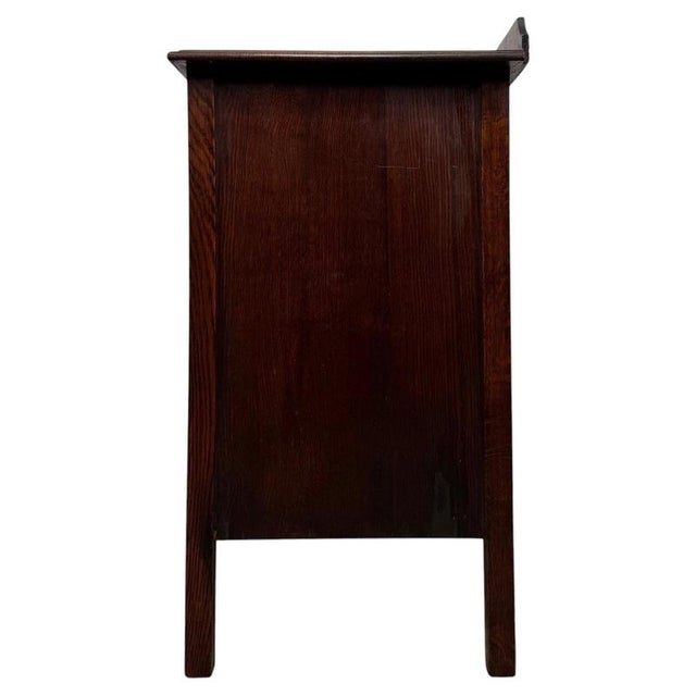 Antique Early 20th Century English Edwardian Oak Chest of Drawers For Sale - Image 10 of 12