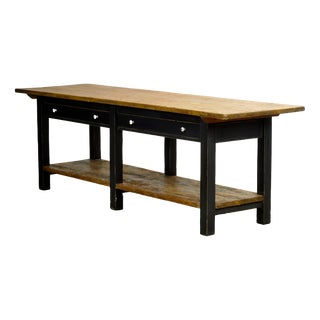 Pine Kitchen Prep Table, 1920 For Sale