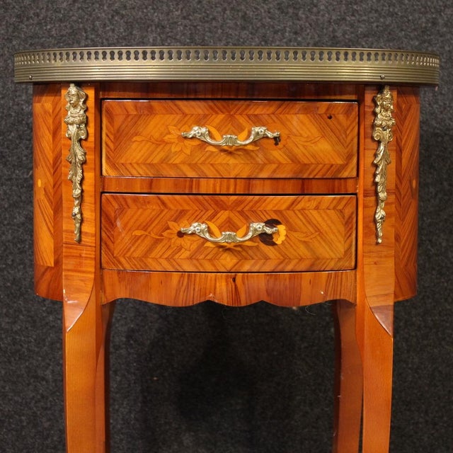 1950s 20th Century French Oval Bedside Tables, 1950s, Set of 2 For Sale - Image 5 of 13