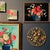 Metal Vintage Mid 20th Century Gold Metal Asian Flower Wall Decor For Sale - Image 7 of 9