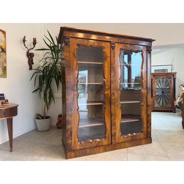 Biedermeier Walnut Display Cabinet For Sale - Image 16 of 18
