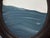 Abstract "Porthole" Abstract Art in Oval Antique Frame, Small Seascape Painting Transitional Wall Art by JTS For Sale - Image 3 of 10