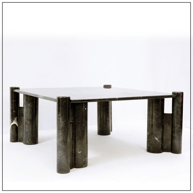 Mid-Century Modern Square Black Marble Coffee Table, 1970s For Sale - Image 14 of 14