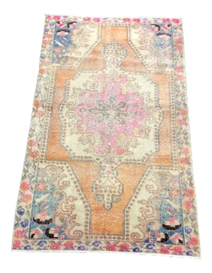 Vintage Faded Turkish Handmade Rug