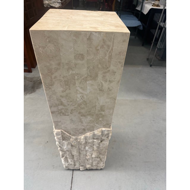 Contemporary Tessellated Stone Pedestal For Sale - Image 3 of 7