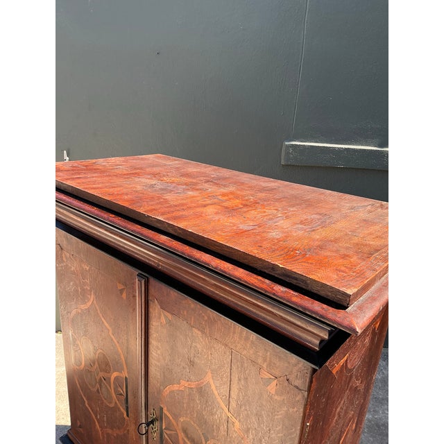 Vintage Dutch Inlay Cabinet For Sale - Image 11 of 12