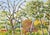 "Wally's Pond" Rural Landscape in Oil on Masonite Idyllic rural landscape by Richard M. Bacon (American, 20th Century). A...