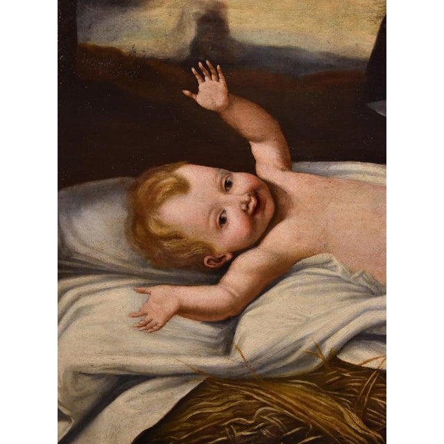 Lombard Artist, Baby Jesus, 1650, Oil on Canvas, Framed For Sale - Image 4 of 11