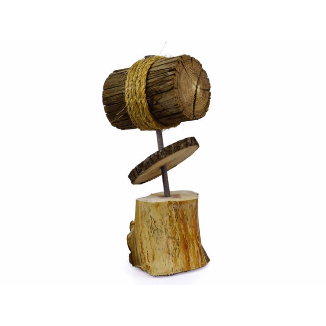 Early 21st Century Handmade Natural Rustic Reclaimed Woods Totem Style Sculpture For Sale - Image 5 of 8