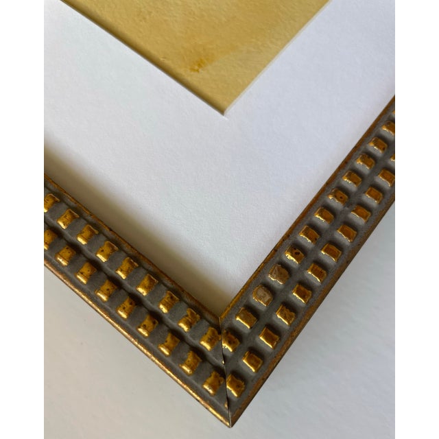 Abstract 2026 "Calendula" Modern Abstract Botanical Painting on Paper by Artist r.k. Red For Sale - Image 3 of 3