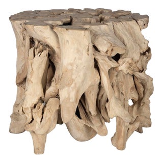 Late 20th Century Teak Driftwood Table Base For Sale