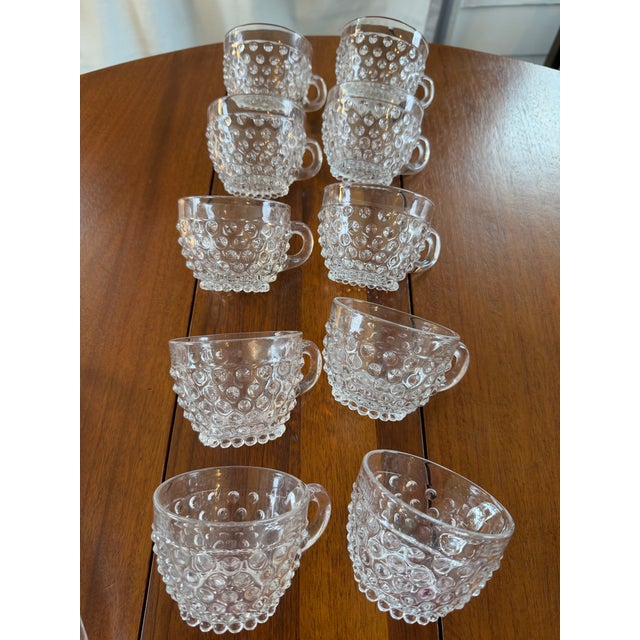 Early 20th Century Early 20th Century Duncan & Miller Hobnail Punch Bowl Set - 12 Pieces For Sale - Image 5 of 12