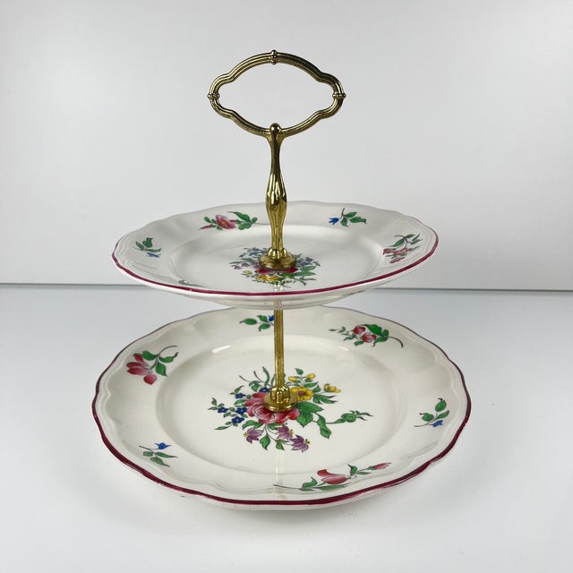 1980s Réverbère 2-Tiered Serving Tray from KG Lunéville, 1950s For Sale - Image 5 of 9