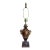 Mid 20th Century Traditional Ram Head Carved Alabaster Marble Urn Lamp For Sale