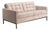 1970s Settee Loveseat in Limani Mohair & Brushed Bronze Attributed to Florence Knoll For Sale