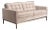 Florence Knoll Settee Loveseat in Limani Mohair & Brushed Bronze For Sale