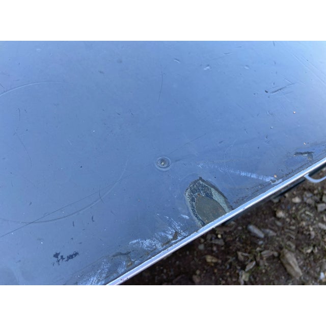 1950s Vintage Mid Century Modern Metal Tanker Desk For Sale - Image 10 of 12