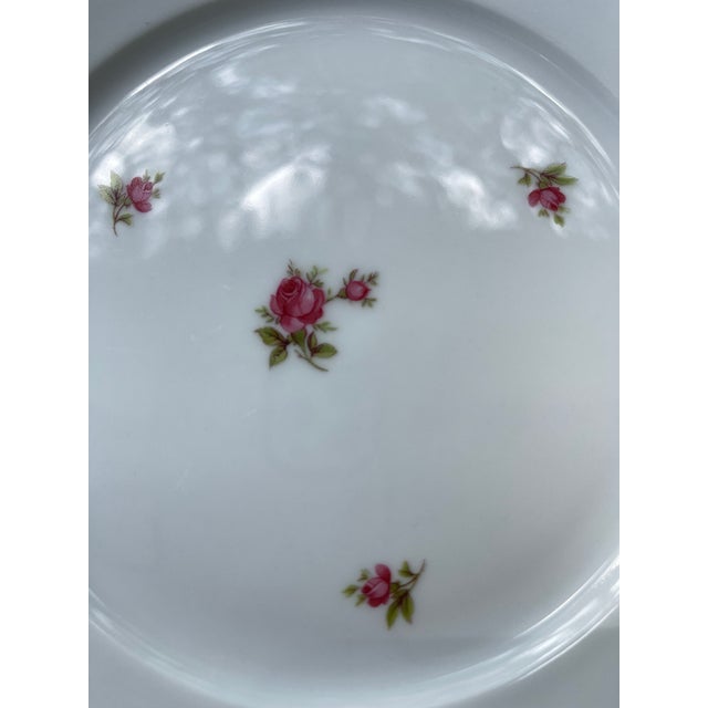 1950s Oscar Schaller Winterling Rosebud Bavarian Dessert Plates Set of