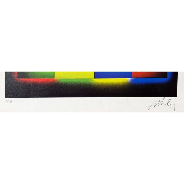 1960s Marco Lodola Color Screenprint on Paper, “a.p.” (Artist’s Proof) Mirror-Frame For Sale - Image 11 of 18