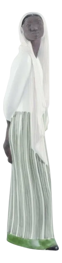 Ceramic Figure of Indonesian Woman by Mari Simmulson for Upsala-Ekeby, Sweden, 1950s