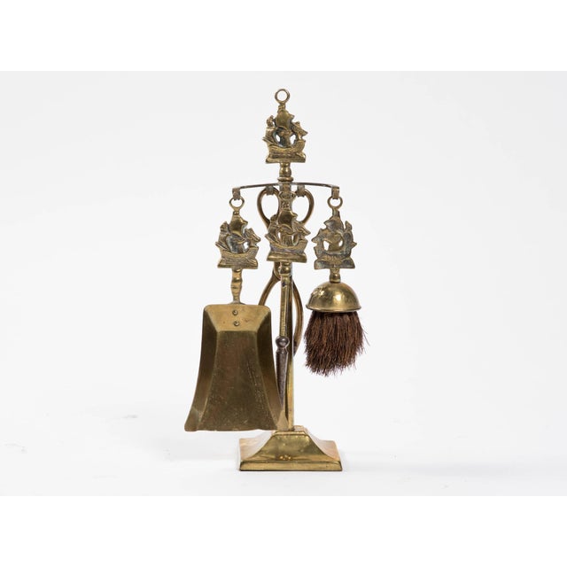 English Tabletop Nautical Fireplace Tool Set Chairish