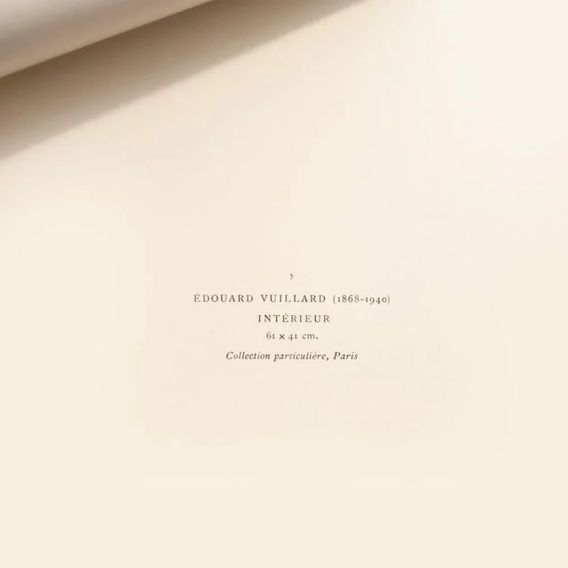 Paper French "Interior" After Jean-Édouard Vuillard, First Edition Parisian Lithograph For Sale - Image 7 of 10