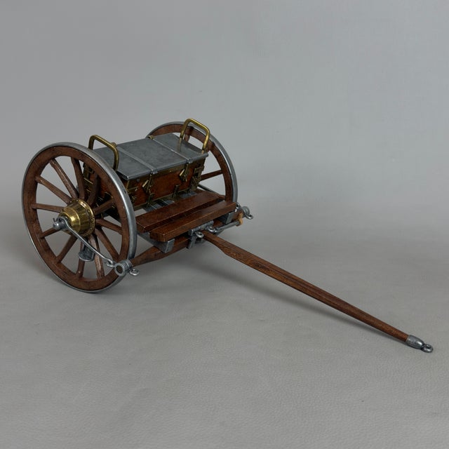 Brown Model Cannon Military Artillery in Wood and Metal For Sale - Image 8 of 11