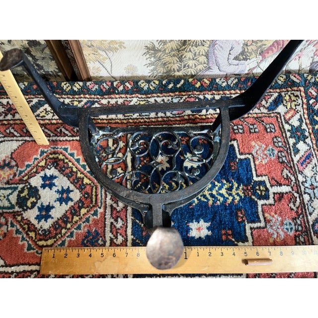 Early 20th Century Early 20th Century Brass & Iron Trivet Footman Stand For Sale - Image 5 of 5