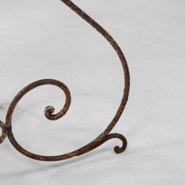 1900s French Metal Table With Marble Top For Sale - Image 10 of 10