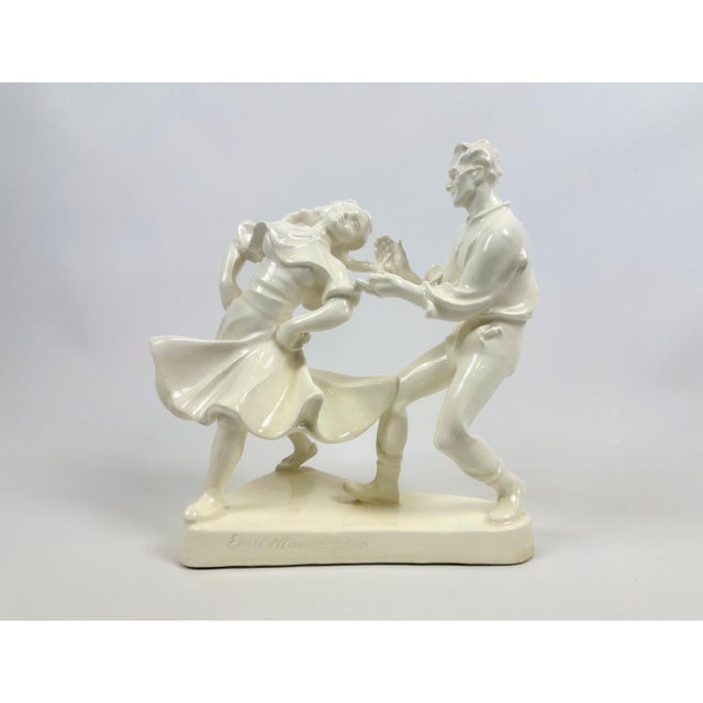 Dancing Couple Figurine by Emil Hlavica for František Pexider Letovice, 1950s For Sale - Image 11 of 11