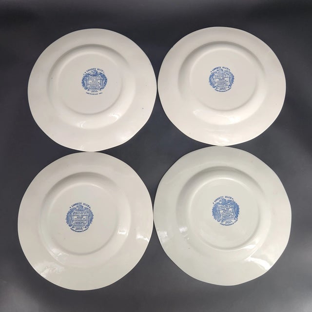 Bring timeless English country charm to your table with this **Vintage Mid-Century Modern (MCM) Liberty Blue Staffordshire...