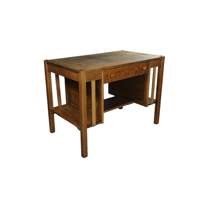 A rare and impressive Arts and Crafts / Mission style combination desk, dating from the early 20th century (circa...