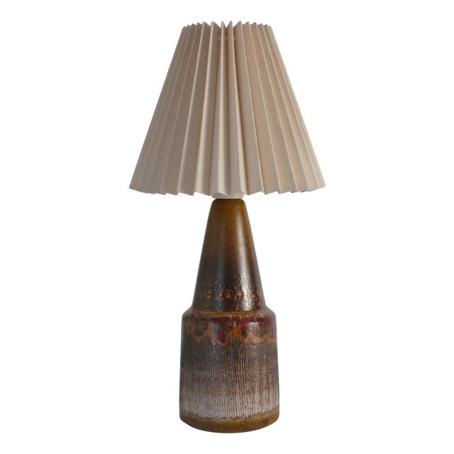 Modern Brutalist Ceramic Table Lamp from Tilgmans, Sweden, 1960s For Sale